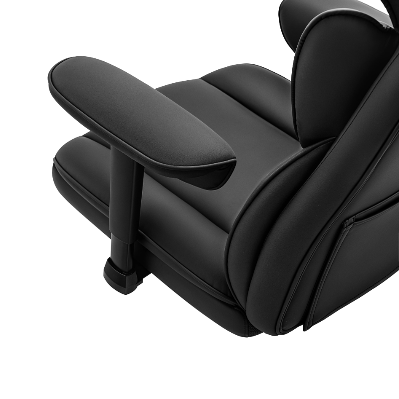 Stella Mia Ergonomic Executive Office Chair, PU Leather Desk Chair with Inflatable Lumbar Support, High Back Computer Chair with Footrest, Adjustable Armrests, Reclining Backrest & Height Adjustment, Heavy-Duty Base
