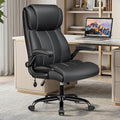 Stella Mia Ergonomic Office Chair – High Back Executive Leather Desk Chair with Inflatable Lumbar Support for Back Pain