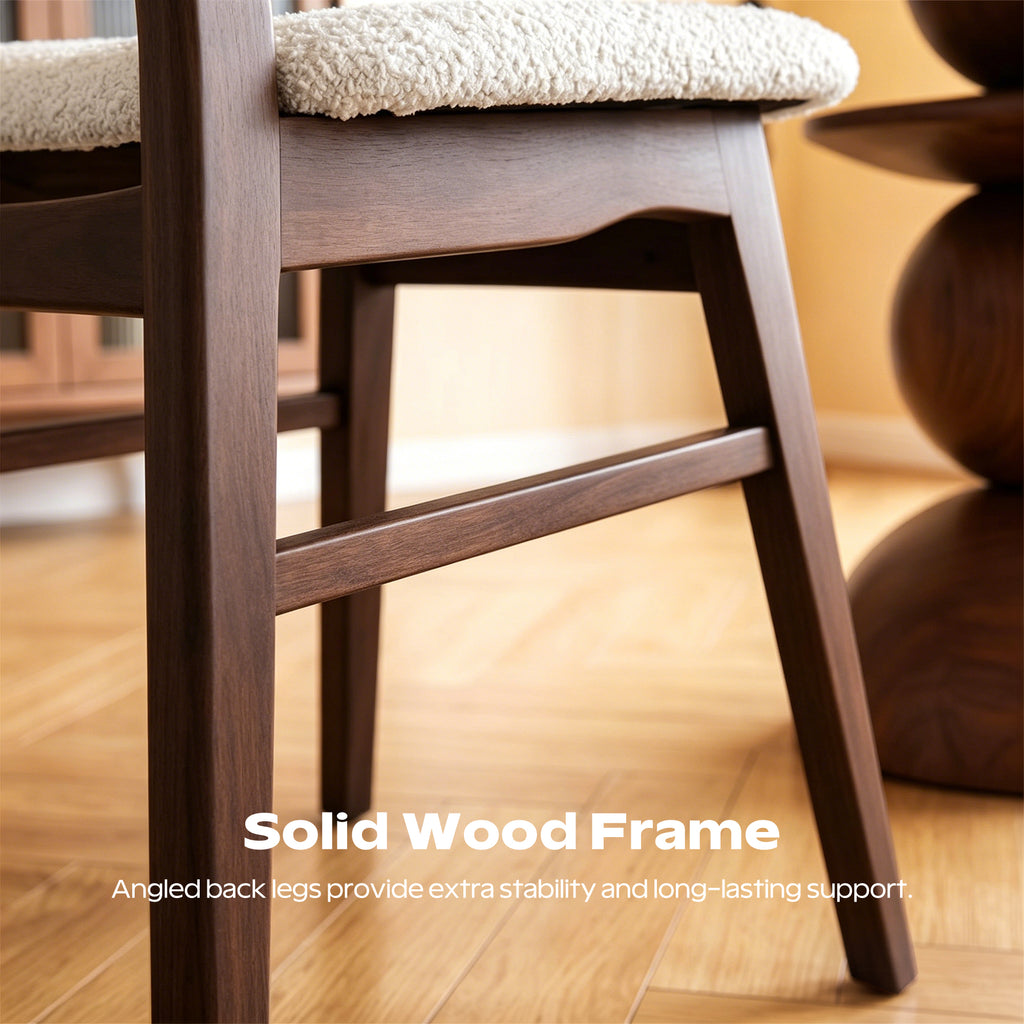 Dining Chairs Set of 2, Mid-Century Modern Dining Room Kitchen Dinner Chairs, Upholstered Vanity Living Room Chairs, Open Back and Padded Seat for Home/Kitchen/Living Room/Bedroom
