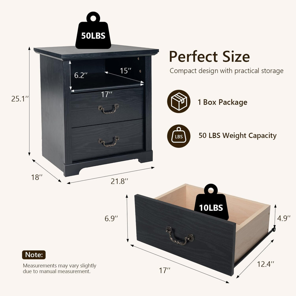 Stella Mia Farmhouse Nightstand