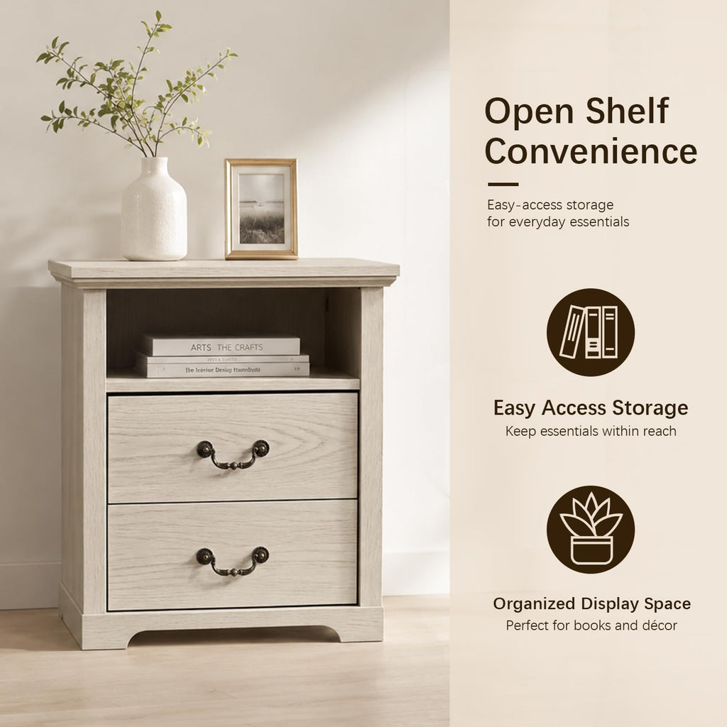 Stella Mia Farmhouse Nightstands Set of 2