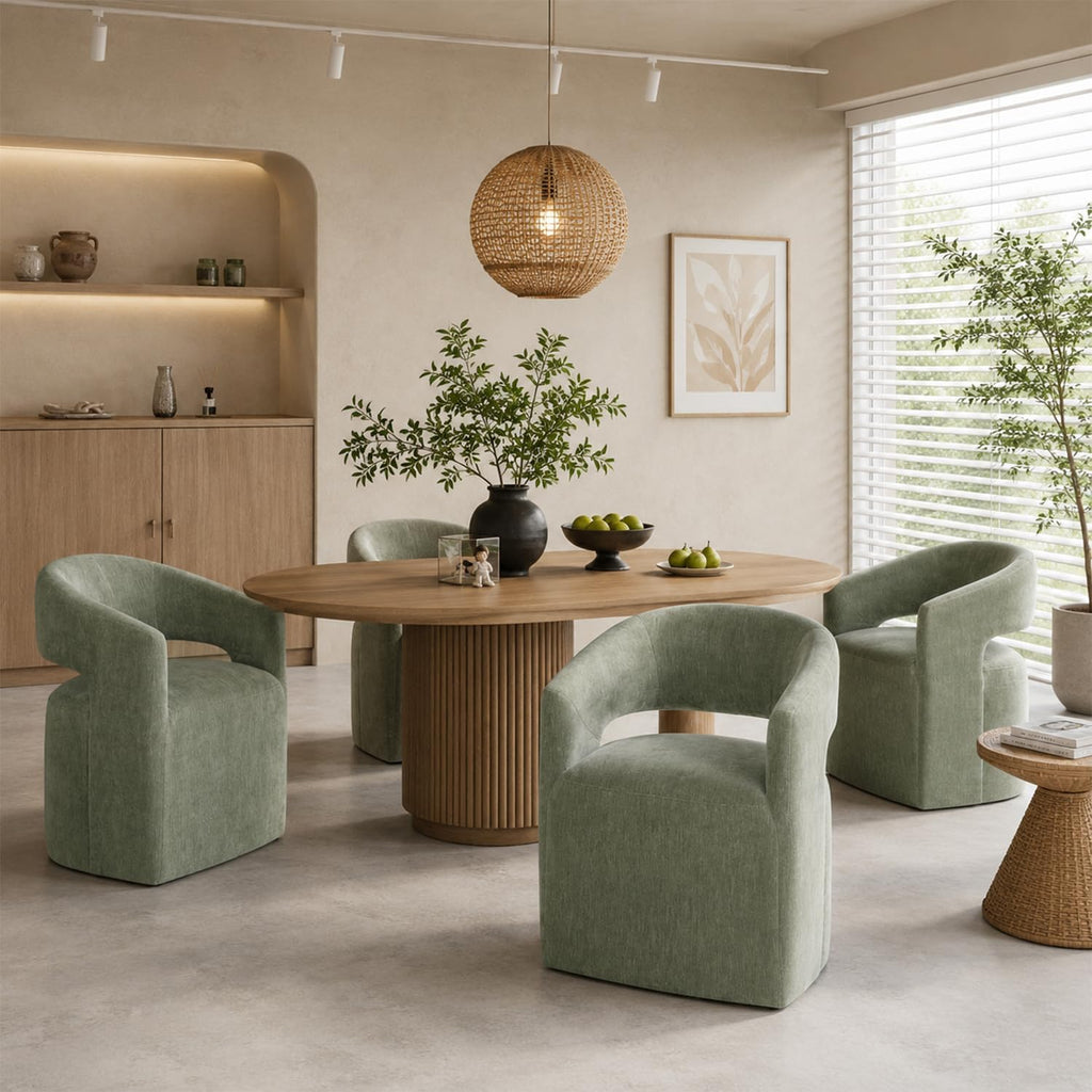 Stella Mia Barrel Accent Chair with Casters