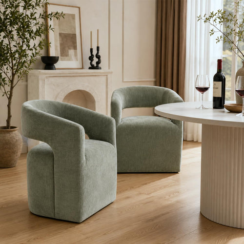 Stella Mia Barrel Accent Chair with Casters