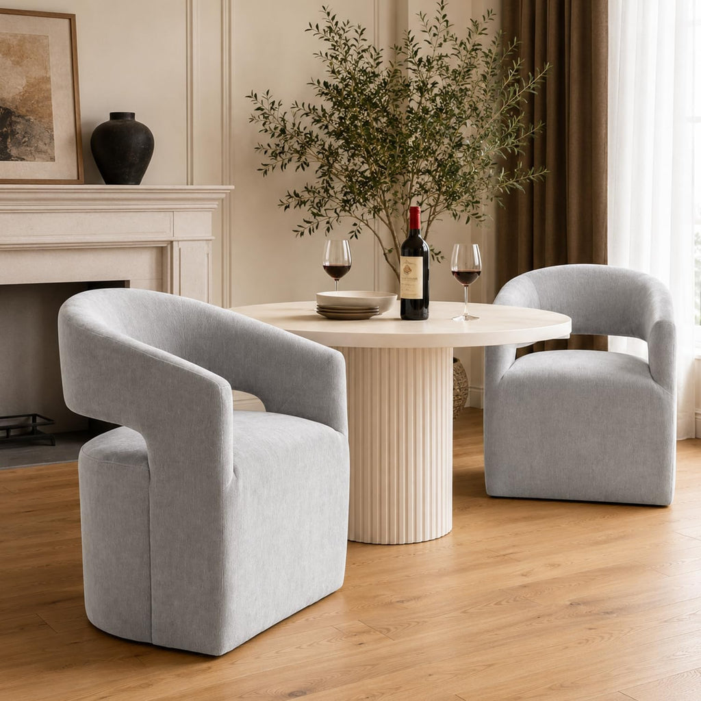 Stella Mia Barrel Accent Chair with Casters