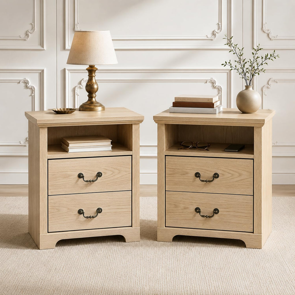 Stella Mia Farmhouse Nightstands Set of 2
