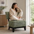 Stella Mia Upholstered Accent Chair, Contemporary Inspired Armless Chair with Angled Back