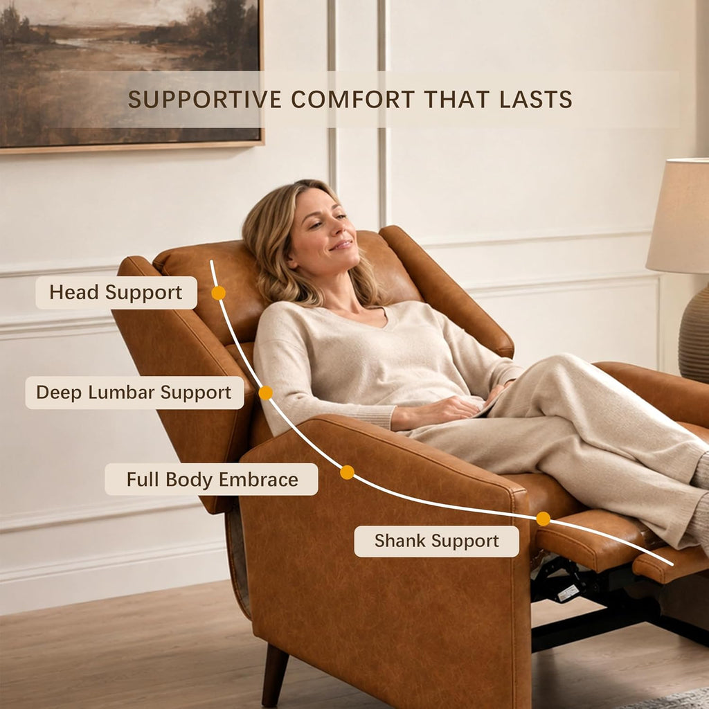 Stella Mia Manual Recliner Chair, Extra Wide Recliner for Adults, Adjustable Fabric Lounge Chair