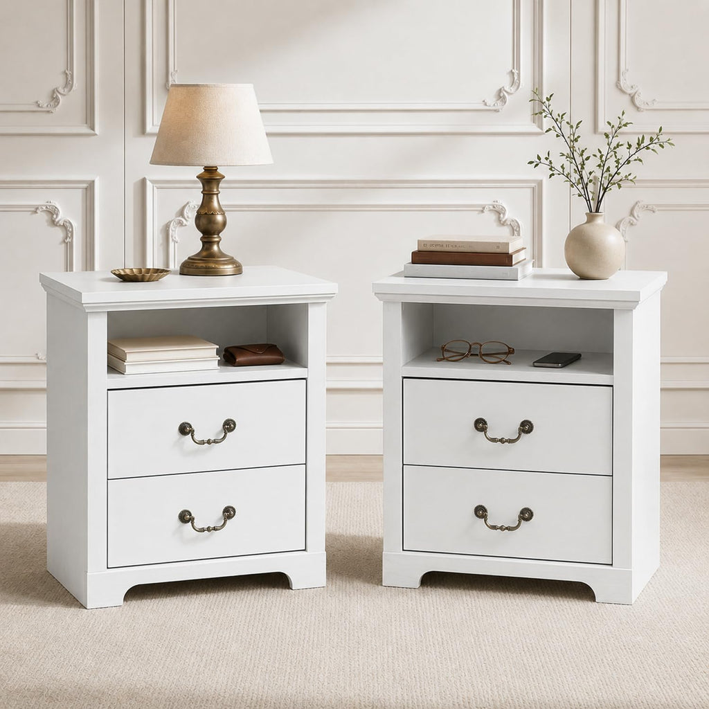 Stella Mia Farmhouse Nightstands Set of 2