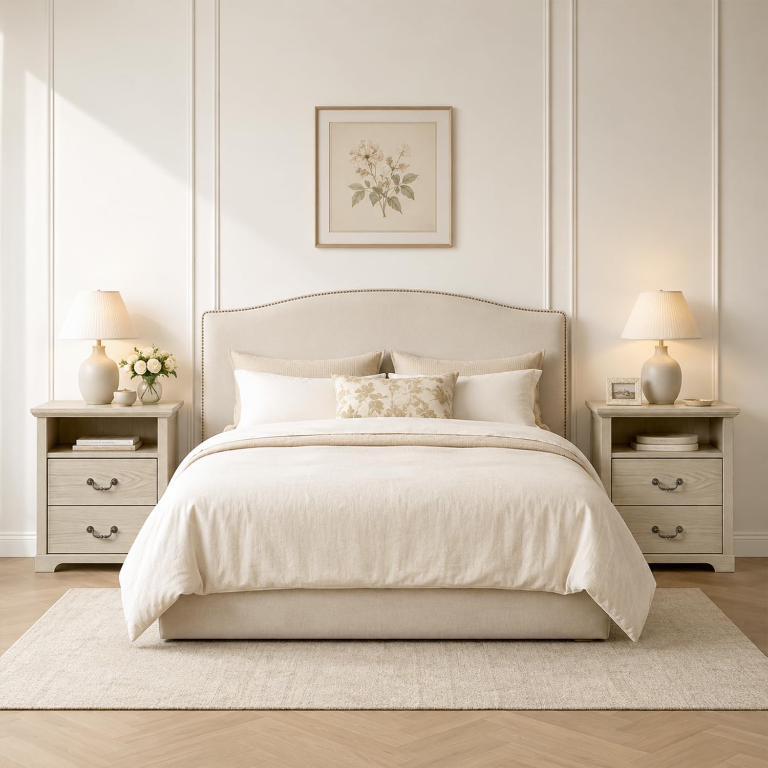 Stella Mia Farmhouse Nightstands Set of 2