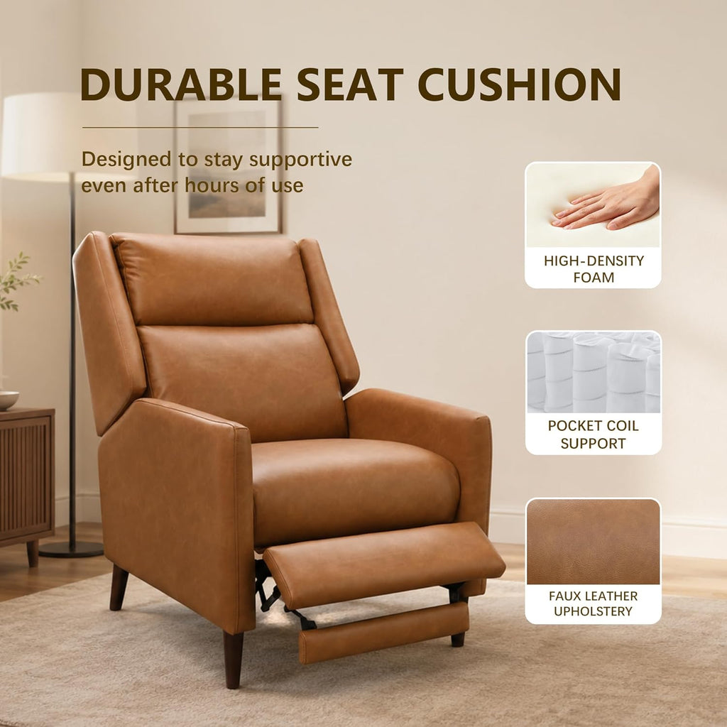 Stella Mia Manual Recliner Chair, Extra Wide Recliner for Adults, Adjustable Fabric Lounge Chair