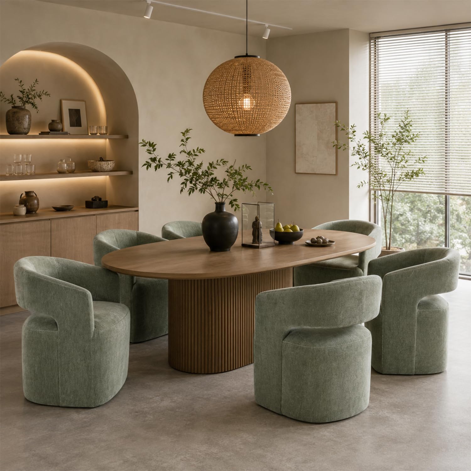 Stella Mia Barrel Accent Chair with Casters