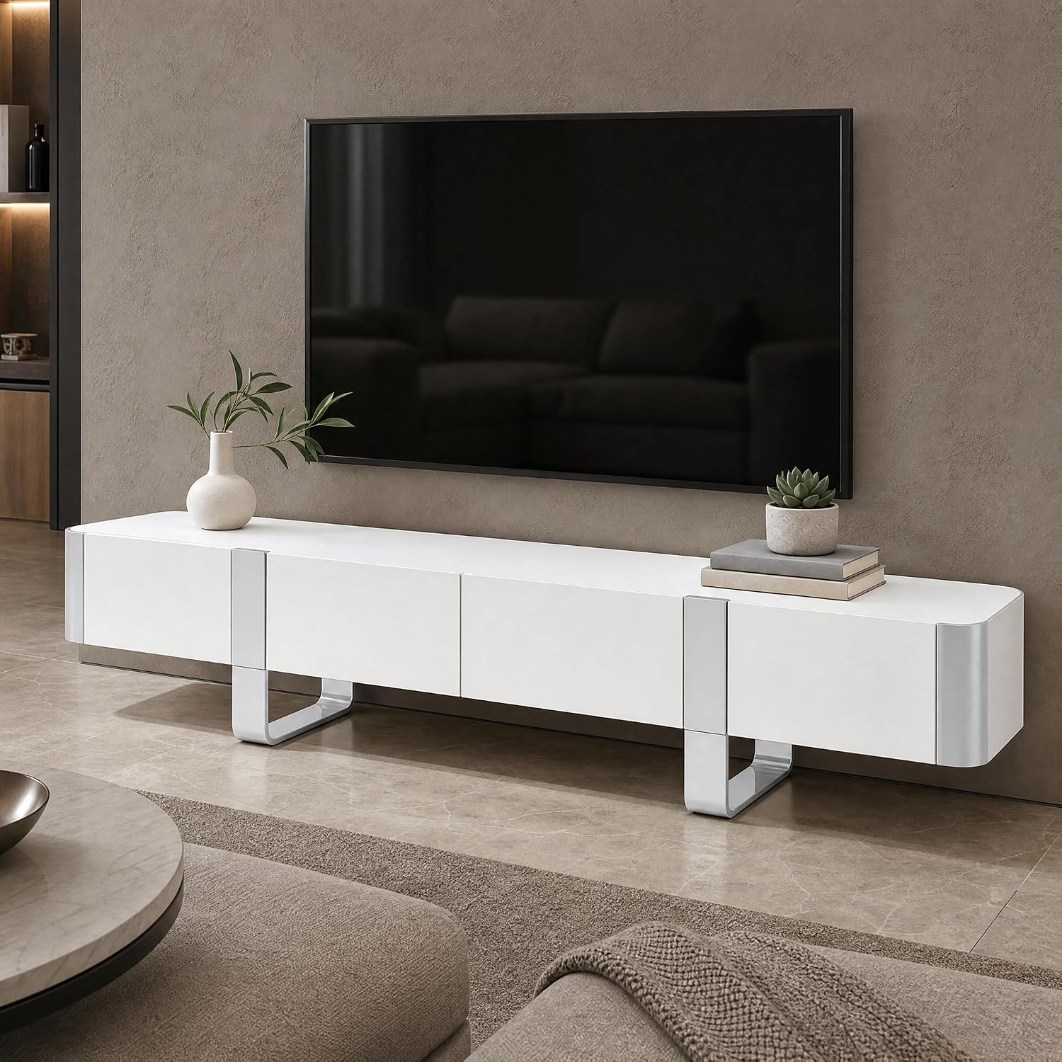 Stella Mia 78" TV Stand Modern Entertainment Center & Media Console