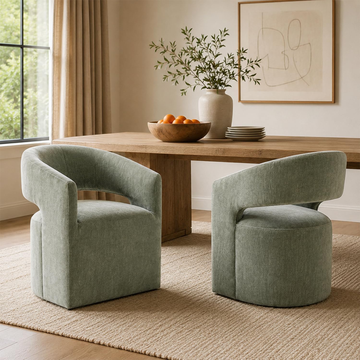 Stella Mia Barrel Accent Chair with Casters