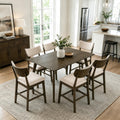Stella Mia 7-Piece Wooden Counter Height Dining Table Set for 6