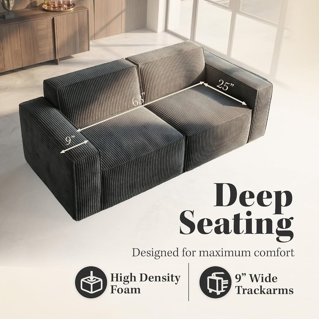 Stella Mia Oversized Compressed Loveseat