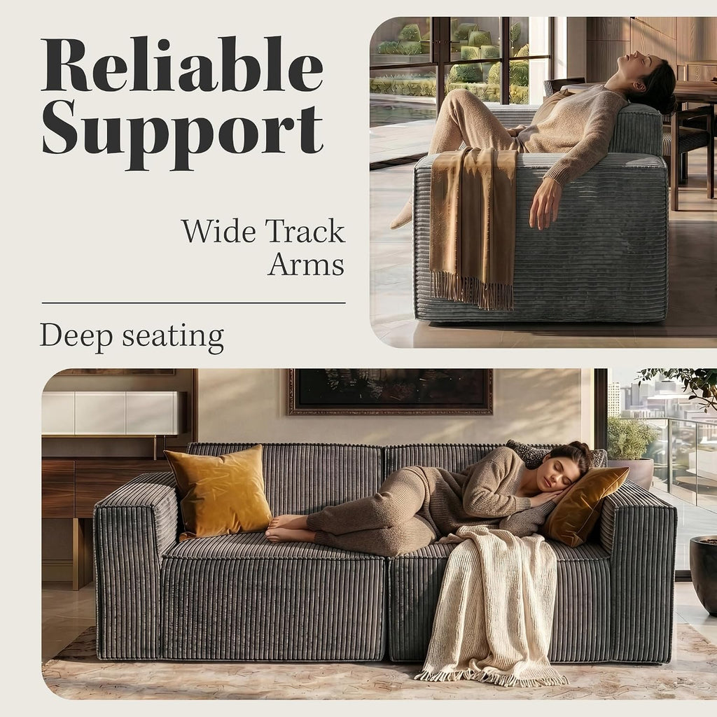 Stella Mia Oversized Compressed Loveseat