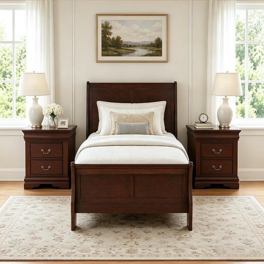 Stella Mia 3-Piece Queen Bedroom Set with 2 Nightstands