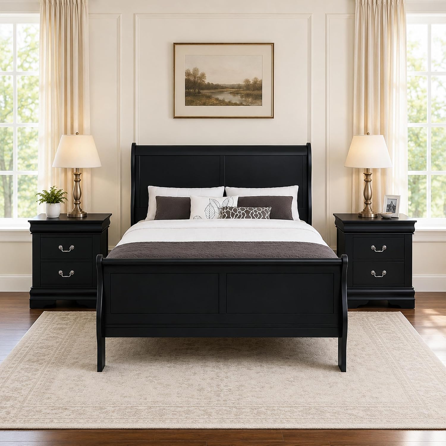 Stella Mia 3-Piece Queen Bedroom Set with 2 Nightstands