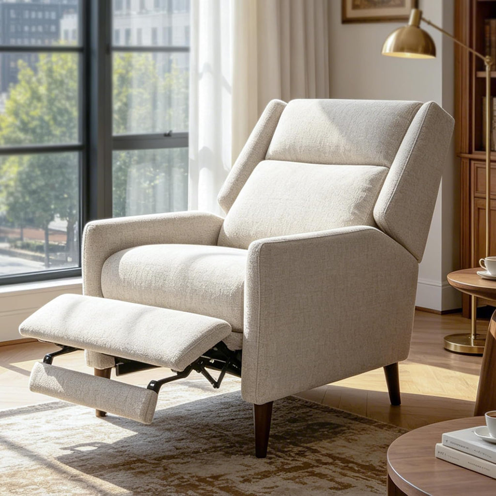 Stella Mia Manual Recliner Chair, Extra Wide Recliner for Adults, Adjustable Fabric Lounge Chair