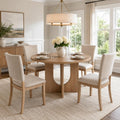Stell Mia 5-Piece Round Dining Table Set for 4, 47" Kitchen Table