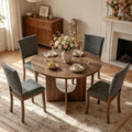 Stella Mia 5-Piece Small Round Dining Table Set for 4, Walnut