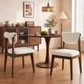 Stella Mia Mid-Century Modern Dining Chairs | Solid Wood Frame & Comfort High Back Design