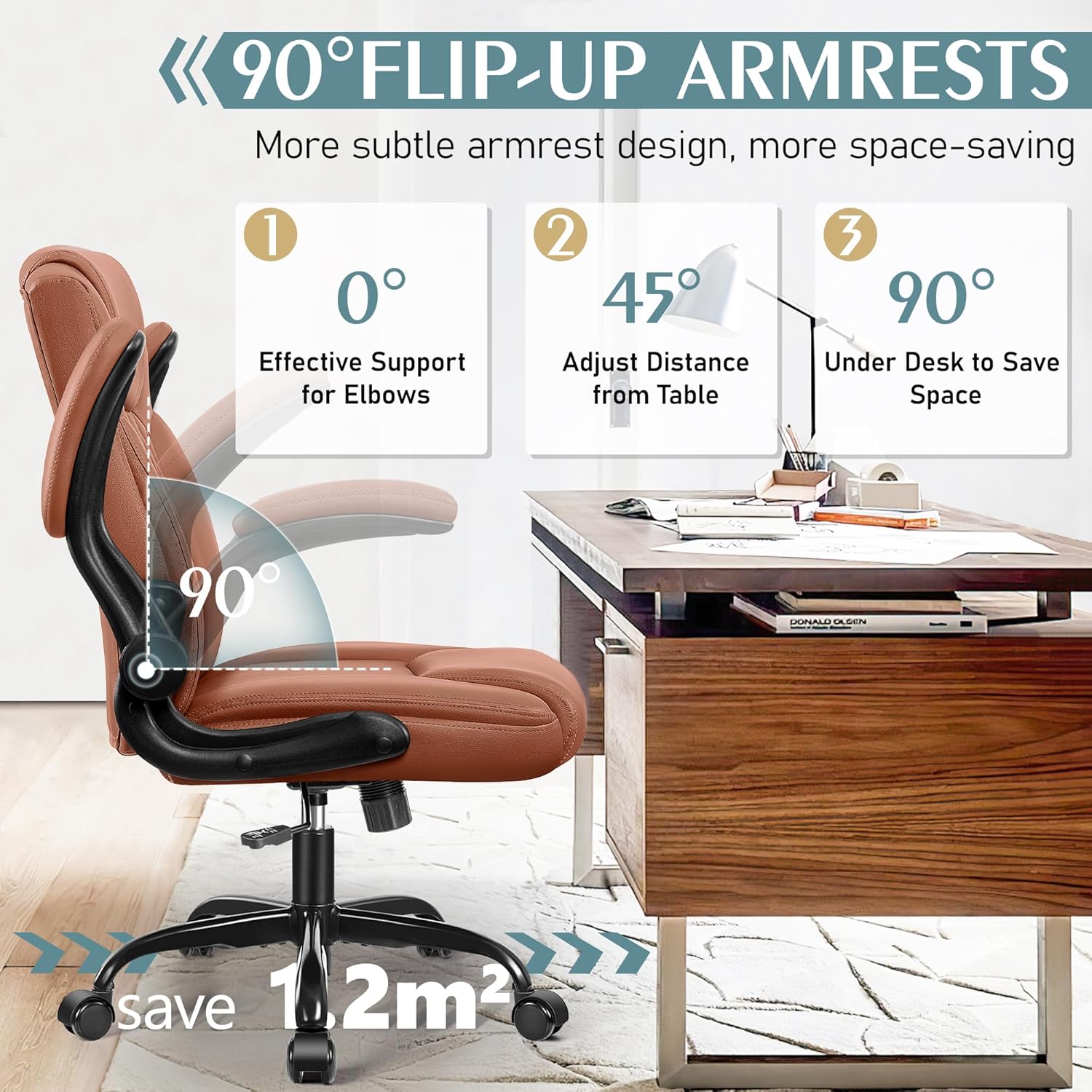 Stella Mia Leather Office Chair for Short People