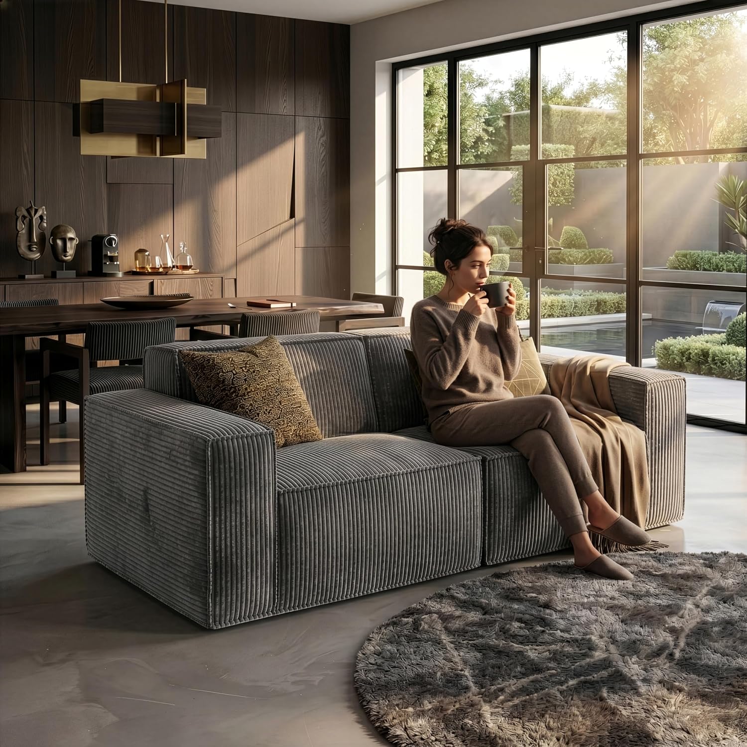 Stella Mia Oversized Compressed Loveseat