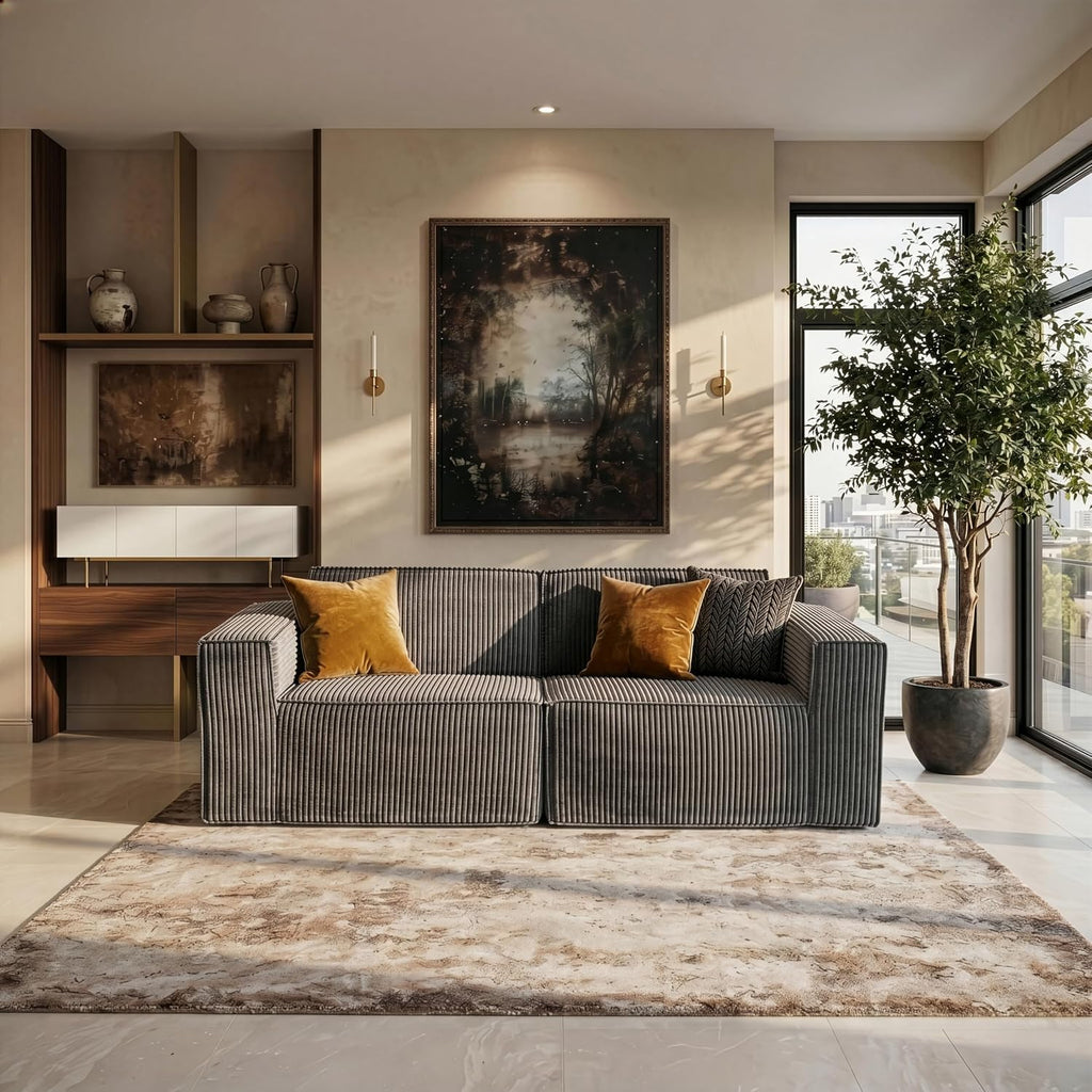 Stella Mia Oversized Compressed Loveseat