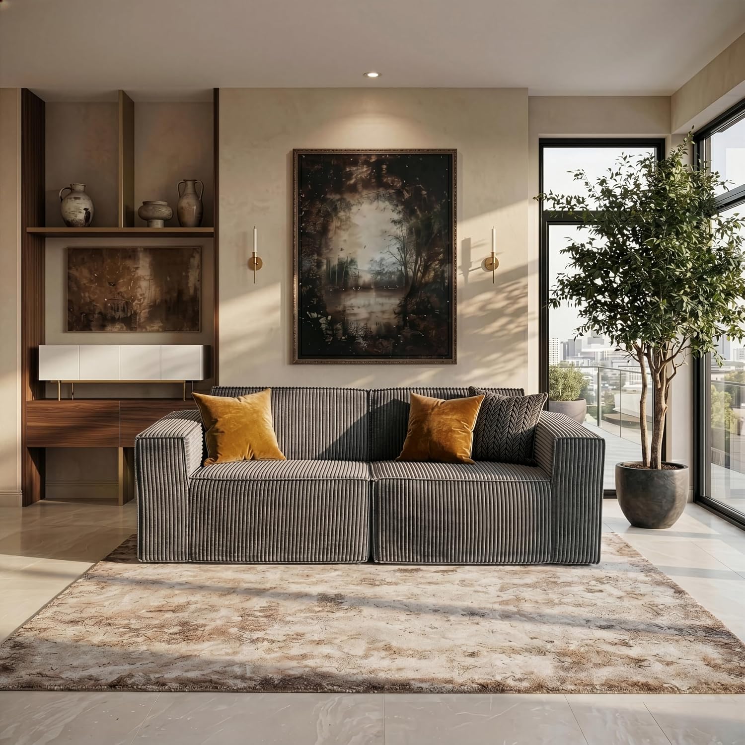 Stella Mia Oversized Compressed Loveseat