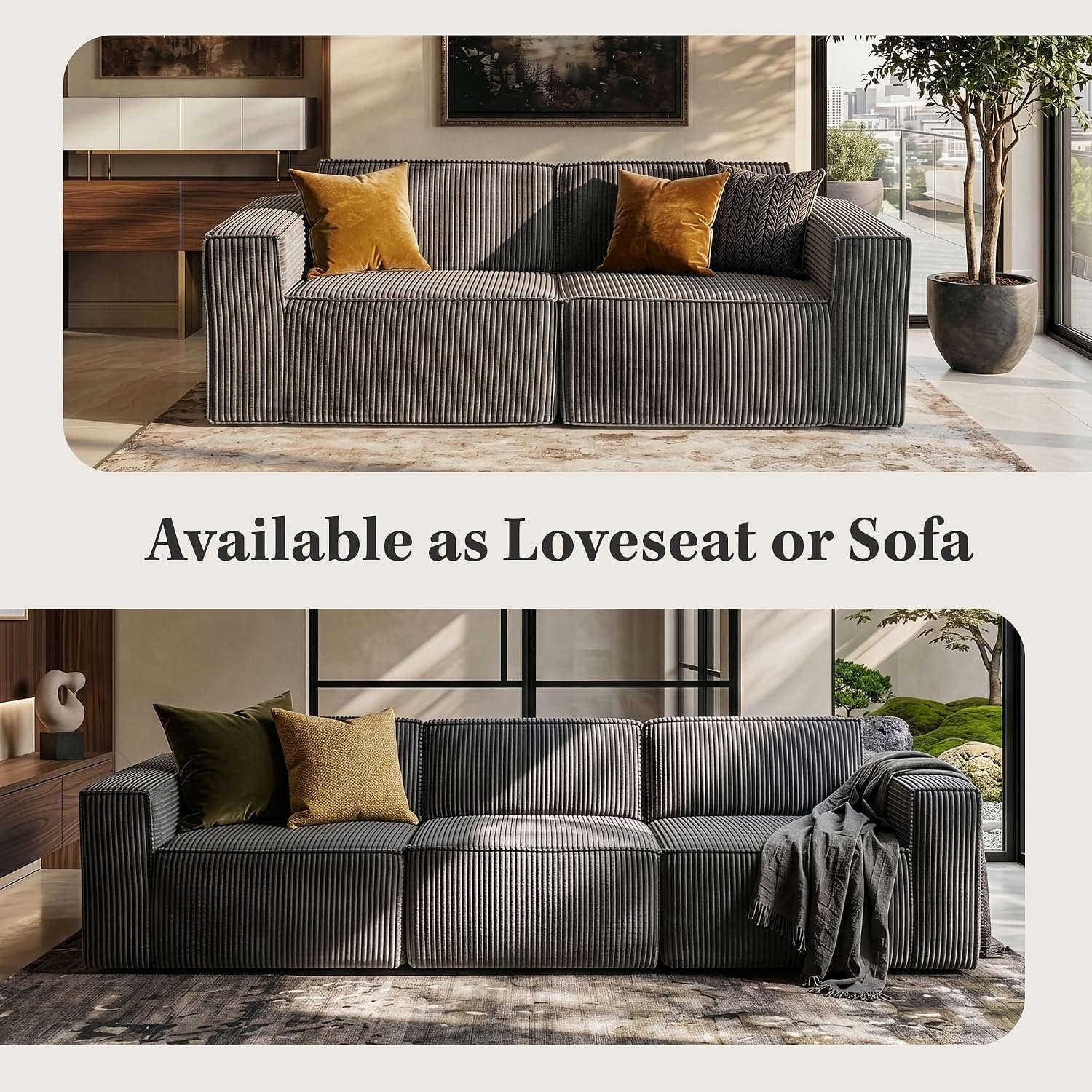 Stella Mia Oversized Compressed Loveseat