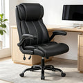 Stella Mia Ergonomic Office Chair – High Back Executive Leather Desk Chair with Inflatable Lumbar Support for Back Pain