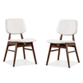 Dining Chairs Set of 2, Mid-Century Modern Dining Room Kitchen Dinner Chairs, Upholstered Vanity Living Room Chairs, Open Back and Padded Seat for Home/Kitchen/Living Room/Bedroom