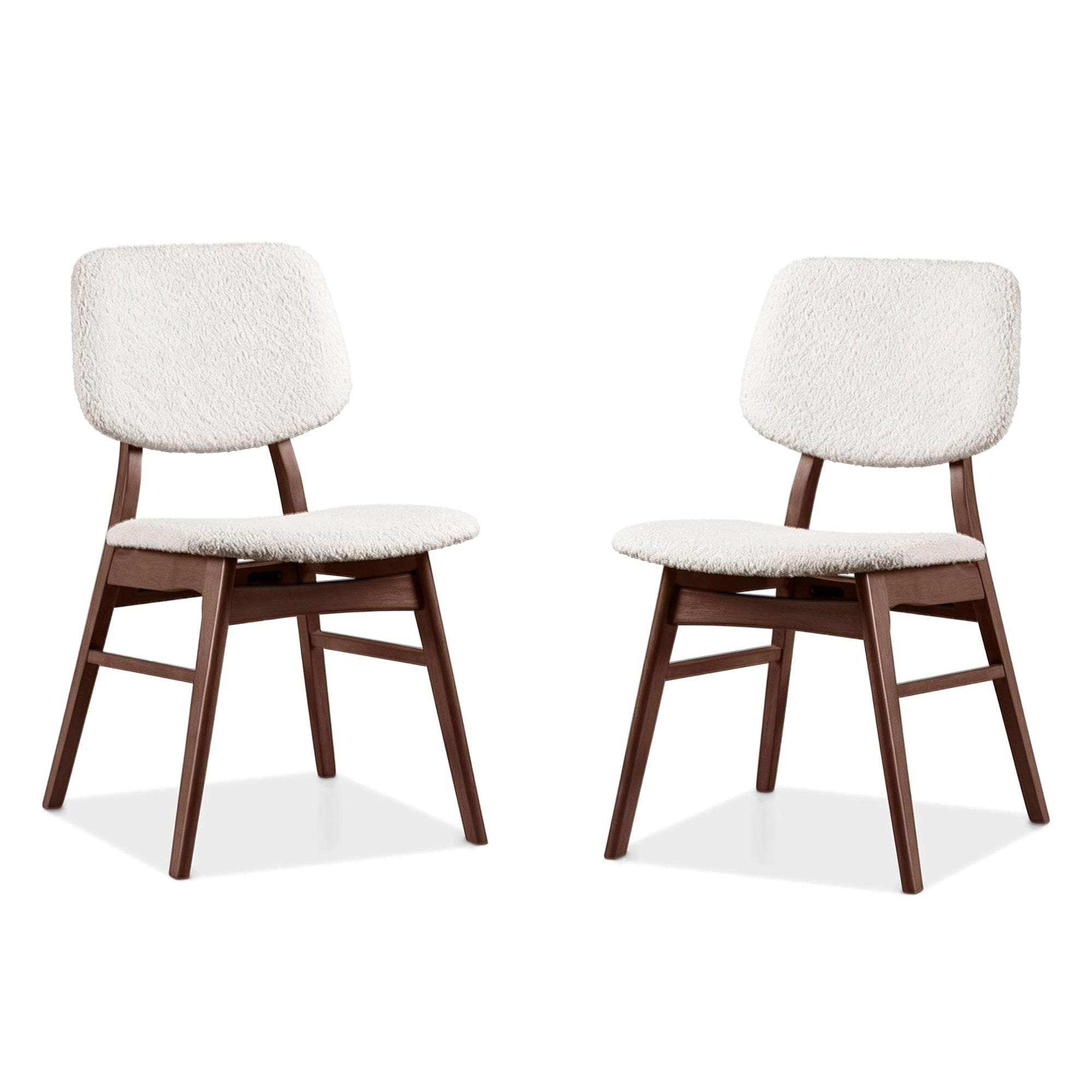 Dining Chairs Set of 2, Mid-Century Modern Dining Room Kitchen Dinner Chairs, Upholstered Vanity Living Room Chairs, Open Back and Padded Seat for Home/Kitchen/Living Room/Bedroom