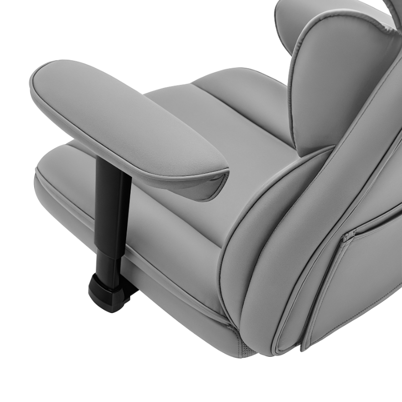 Stella Mia Ergonomic Executive Office Chair, PU Leather Desk Chair with Inflatable Lumbar Support, High Back Computer Chair with Footrest, Adjustable Armrests, Reclining Backrest & Height Adjustment, Heavy-Duty Base